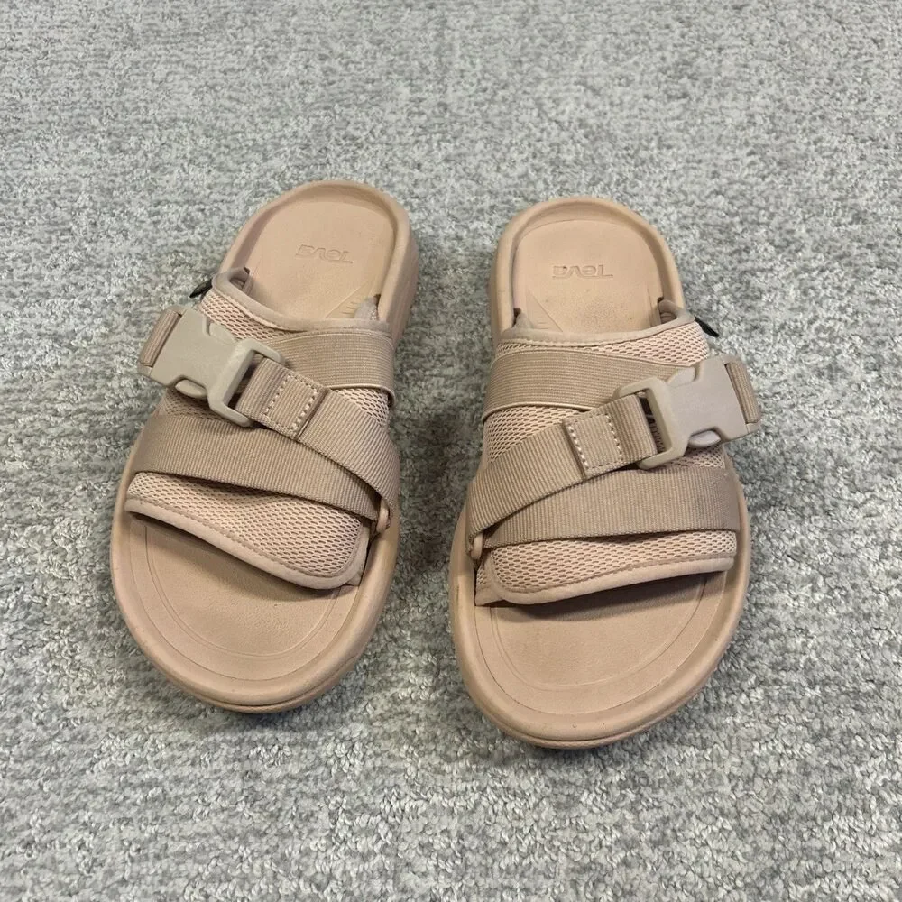 Teva Sandals Womens 7 Hurricane Verge Sporty Slip On Slide Mesh Pink Peach